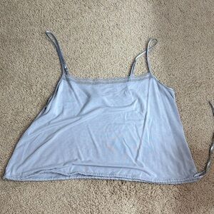 Victoria's Secret Pale Blue Lace-Trim Cami